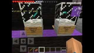 Minecraft PE Server Shenangins Pig Raid Diamond Sword 4 [upl. by Essa190]