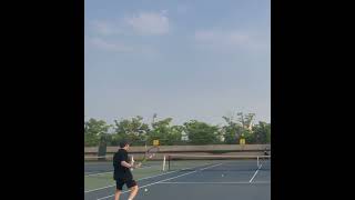 테니스 독학 5개월차 코트 연습  원핸드 백핸드 tennis 테린이 [upl. by Guthry]