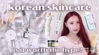 an honest review of TikTok viral Korean skincare 🎀 kbeauty skincare favorites [upl. by Ynwat]