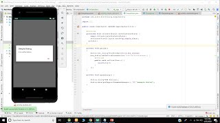 Simple Dialog with 1 Button  Android Studio Tutorial [upl. by Tap]