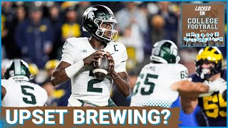 Michigan State UPSET potential could rely on Aidan Chiles running ability Big 10 Picks Week 10 [upl. by Renrut]