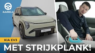 KIA EV3 2024 heeft ingebouwde STRIJKPLANK  WALKAROUND  AutoRAI TV [upl. by Millicent]