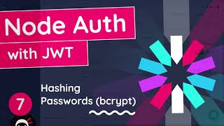 Node Auth Tutorial JWT 7  Hashing Passwords [upl. by Elleivap328]