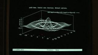 VT330 Gnuplot 3D Surface using REGIS Graphics [upl. by Navillus]