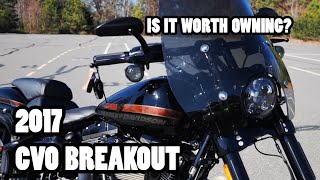 HarleyDavidson CVO Breakout Ride And Review 2017  First Ride [upl. by Arehs25]