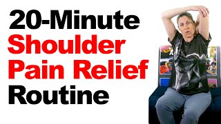 20Minute Shoulder Pain Relief Routine with RealTime Stretches amp Exercises [upl. by Crowns]