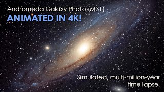 Andromeda Galaxy Photo M31 Animated in 4K [upl. by Nnylylloh701]