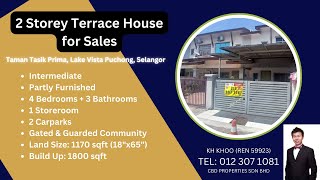 2 Storey Terrace House for Sales  Taman Tasik Prima Lake Vista Puchong [upl. by Nonnek]