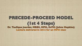 PRECEDEPROCEED Model 1st 4 Steps Lecture by Dr Taufique Joarder [upl. by Roswald]