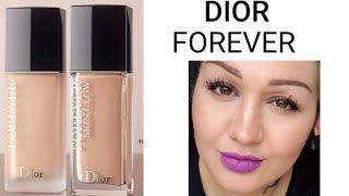 DIOR FOREVER FOUNDATION TEST  Matt  Skin Glow amp İLK İZLENİM [upl. by Wilburn686]