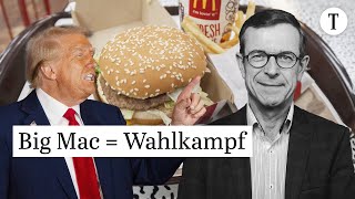 McDonalds Donald Trumps Wahlkampfhelfer heißt Big Mac  Inflation USA Kamala Harris [upl. by Brook]