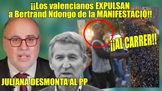 ¡NO queremos NAZIS⚡EXPULSAN a Bertrand Ndongo y Juliana le da una LECCIÓN al PP y a la CAVERNA [upl. by Aikehs508]