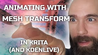 Animation with Mesh Transform in Krita and Kdenlive [upl. by Anaujal158]