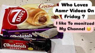 Who Loves Satisfaying Asmr Vidoes On Friday  asmr chocolate satisfying croissant friday love [upl. by Nevet]