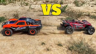 Traxxas Slash 4x4 vs Traxxas Rustler 4x4  Remote Control Car  RC Cars [upl. by Asilet]