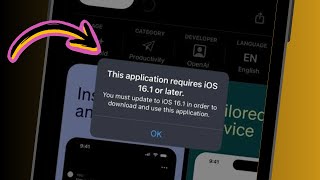 This Application Requires iOS 160 or Later You Must Update to iOS 160 to Download This App  2024 [upl. by Earla]