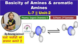 Basicity of Amines amp Aromatic Amines  L7 Unit2  Pharmaceutical Organic Chemistry II 3rd Sem [upl. by Yecaj]