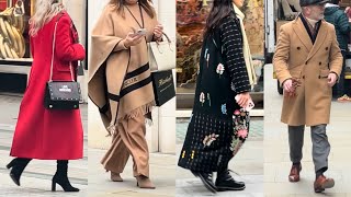 Beautiful Street Style in London Street Fashion Trends Winter 2024 [upl. by Jewel]