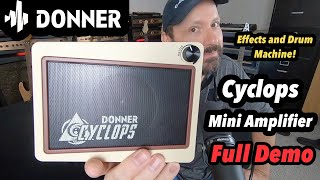 Donner Cyclops Guitar Amp  Multi Effects Mini Amplifier with Drum Machine [upl. by Eceer]