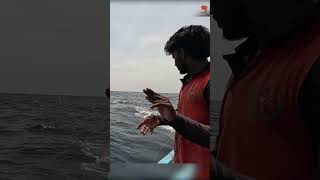 King Fish Caught Using Drone Spoon with Board fishing fishingvideo fishingtime [upl. by Lazaruk]