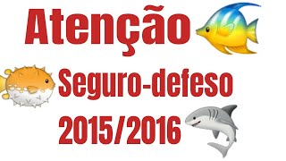 🦈Segurodefeso 🐠 20152016 Para o pescador artesanal [upl. by Maziar]