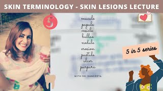 skin terminology  skin lesions lecture [upl. by Wolf]