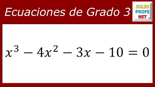 ECUACIONES DE TERCER GRADO  Ejercicio 3 [upl. by Aihsila6]