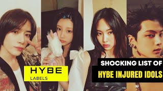 Shocking List Of Injured HYBE Idols Sparks Major Criticism  Fans are worried about HYBE idols [upl. by Oirasor]