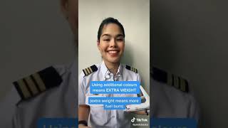 Pilot Chezka Carandang explained why an Airplanes color is WHITE😉 [upl. by Shreve]