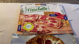 Freschetta Gluten Free Pepperoni Pizza Review  This One SHOCKED Me [upl. by Aramahs363]