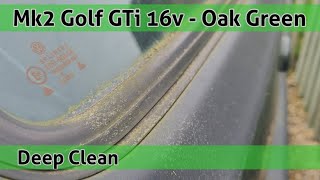 Mk2 Golf GTi 16v Oak Green  Deep Clean [upl. by Isewk]