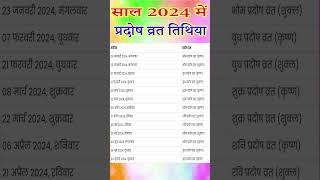 Pradosh vrat 2024 datesPradosh kab haiPradosh vrat list 2024Pradosh vrat 2024Pradosh 2024 [upl. by Rickart]