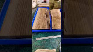 Epoxy and wood table top making in transparent look resin youtubeshorts [upl. by Oriole967]