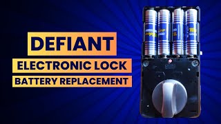 Defiant Electronic Lock Battery Replacement [upl. by Christal]