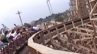 1999 Ghostrider Backseat POV When this Roller Coaster was AWESOME Knotts Berry Farm [upl. by Rutra]