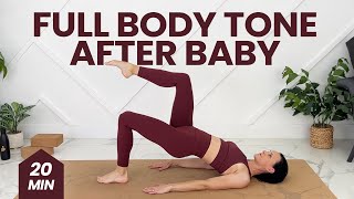 FullBody Postpartum Workout 20Minute Tone After Pregnancy [upl. by Angrist]