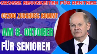 quotGroße Neuigkeiten für Rentner €5200 zusätzlich von der Deutschen Rentenversicherung am 8 Oktober [upl. by Landing]