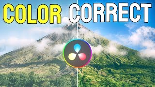 How to Color Correct in DaVinci Resolve  Quick and Easy [upl. by Onileba]