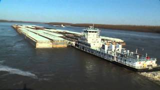 Ingram Barge aerial footage largest barge [upl. by Anehsuc140]