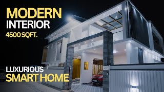 Modern Trending Interior Design  SMART HOME  4500 sqft  PART 2  Kerala Home Tour  4 BHK [upl. by Lleryt]