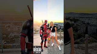 Will Deadpool take away the little girl 🥴😜 LeoNata family shorts [upl. by Esor]