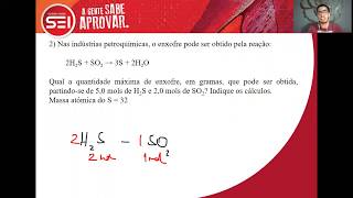 Reagentes em Excesso e Limitantes II  Resolução de Exercícios [upl. by Shandeigh178]