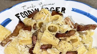 CARBONARA CREMOSA RICETTA ORIGINALE SOLO UOVA PEPE E PECORINO [upl. by Ruffo470]