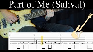 Part of Me Salival Tool  BASS ONLY Bass Cover With Tabs [upl. by Lechar]