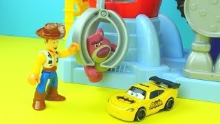 Woody gets captured by Lotso amp Big Baby BatCar McQueen Cars saves Day [upl. by Volney]