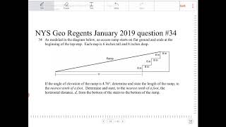 NYS Geometry Regents January 2019 Question 34 [upl. by Zelle942]