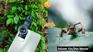 Best Budget Macro Lens for Mobile Photography  Adcom 12x24x Macro Lens [upl. by Atirma]