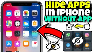 Hide apps in iPhone without app  how to hide app on iPhone  iPhone mai apps kase hide kare setting [upl. by Gaul]