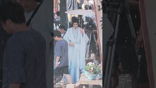 Walking in the rain Latest BTS for Gong Jun gongjun 龚俊 龚俊simon cdrama 苏暮雨 暗河传 simongongjun [upl. by Zitah]