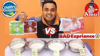 Country Delight Vs Amul Vs Mother Dairy Milk  Bad Experience😡 Country Delight Milk vs Regular Milk [upl. by Lerraf]